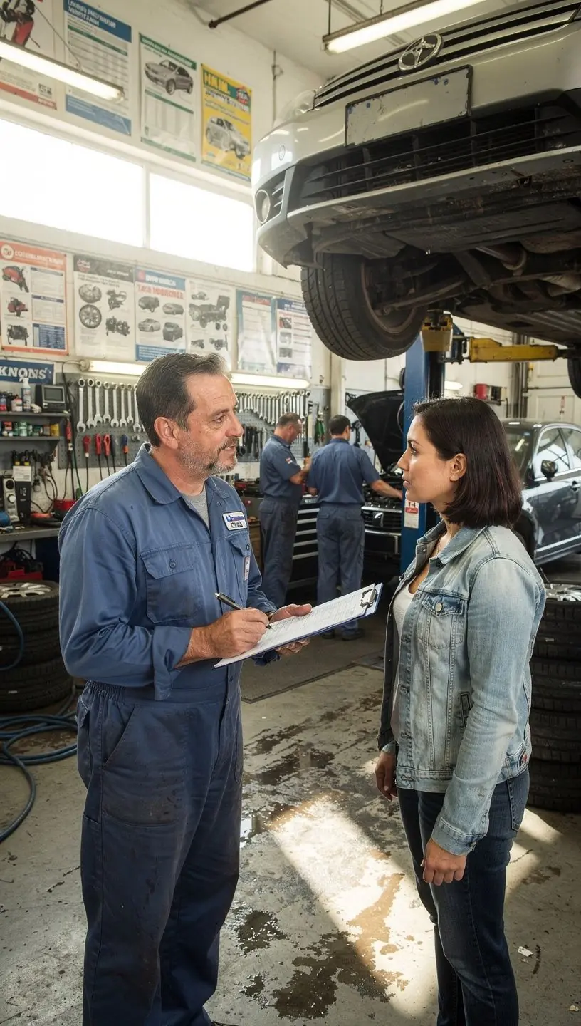 Autowerkstatt in Deutschland mit modernen Diagnosegeräten zur umfassenden Gebrauchtwagen-Inspektion vor dem Kauf.